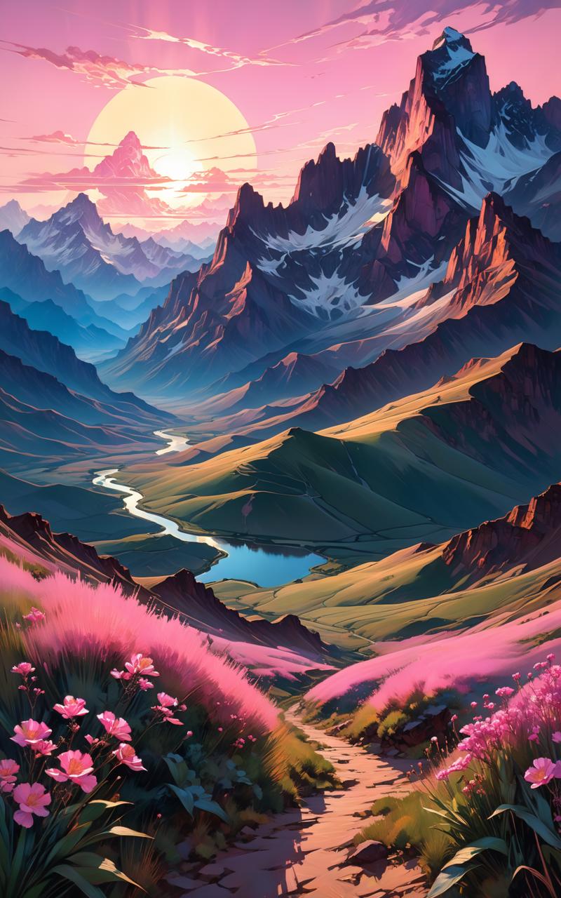 06171-2363159097-Double-exposure; glossy, beautiful steppes landscape with rugged mountains, wonderful twilight pink sky, glowing adventitious pl.png